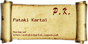 Pataki Kartal névjegykártya